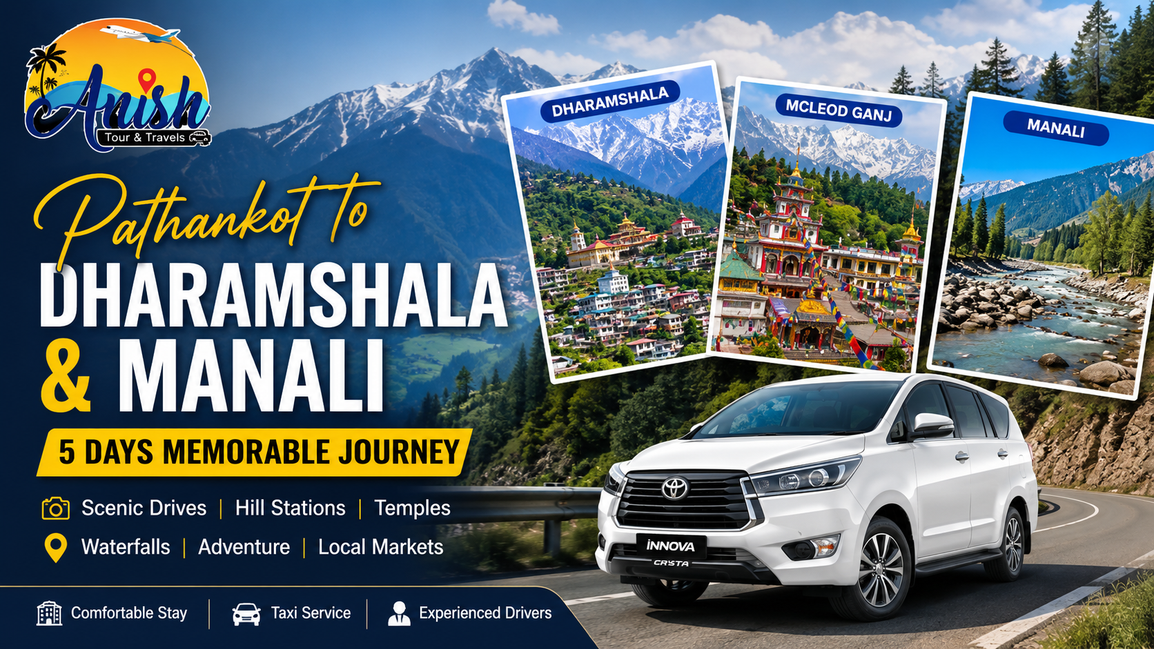 Pathankot to Dharamshala and Manali: A Perfect 5-Day Himachal Road Trip